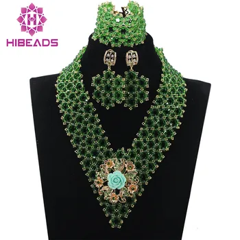 Trendy Green Crystal Handmade African Wedding Bridal Jewelry Sets Nigerian Women Beads Necklace Jewelry Set Free ShippingABH124
Trendy Green Crystal Handmade African Wedding Bridal Jewelry Sets Nigerian Women Beads Necklace Jewelry Set Free ShippingABH124