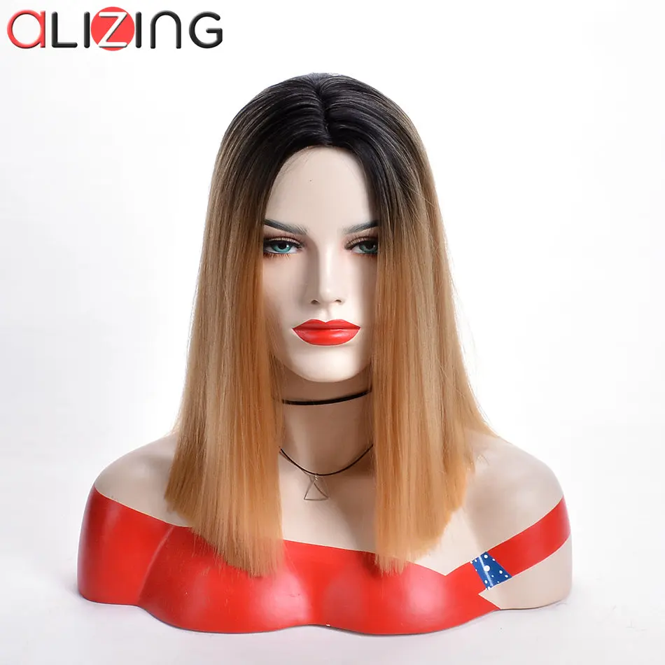 Alizing Ombre Black Brown Silk Straight Lace Front Wig Ombre Color T Part Lace Synthetic Hair Wig Long Natural Straight wig k054
Alizing Ombre Black Brown Silk Straight Lace Front Wig Ombre Color T Part Lace Synthetic Hair Wig Long Natural Straight wig k054