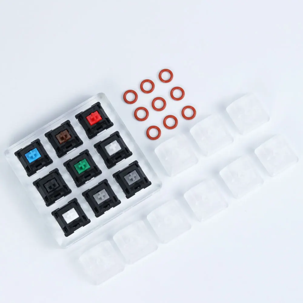 

Switch Tester cherry kailh gateron Zealio switches Sampler Mechanical Keyboard acrylic base Translucent Keycaps Testing Tool