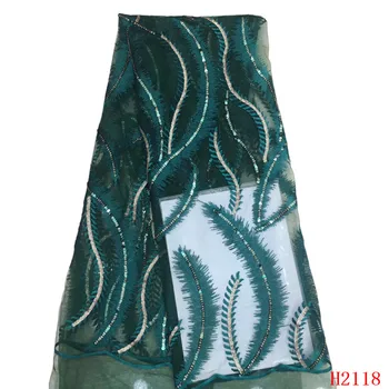 Latest Sequins Lace Fabric 2019 High Quality Nigerian Lace Fabric Sequins French Laces Fabrics With Green Feather HJ2118-1
Latest Sequins Lace Fabric 2019 High Quality Nigerian Lace Fabric Sequins French Laces Fabrics With Green Feather HJ2118-1