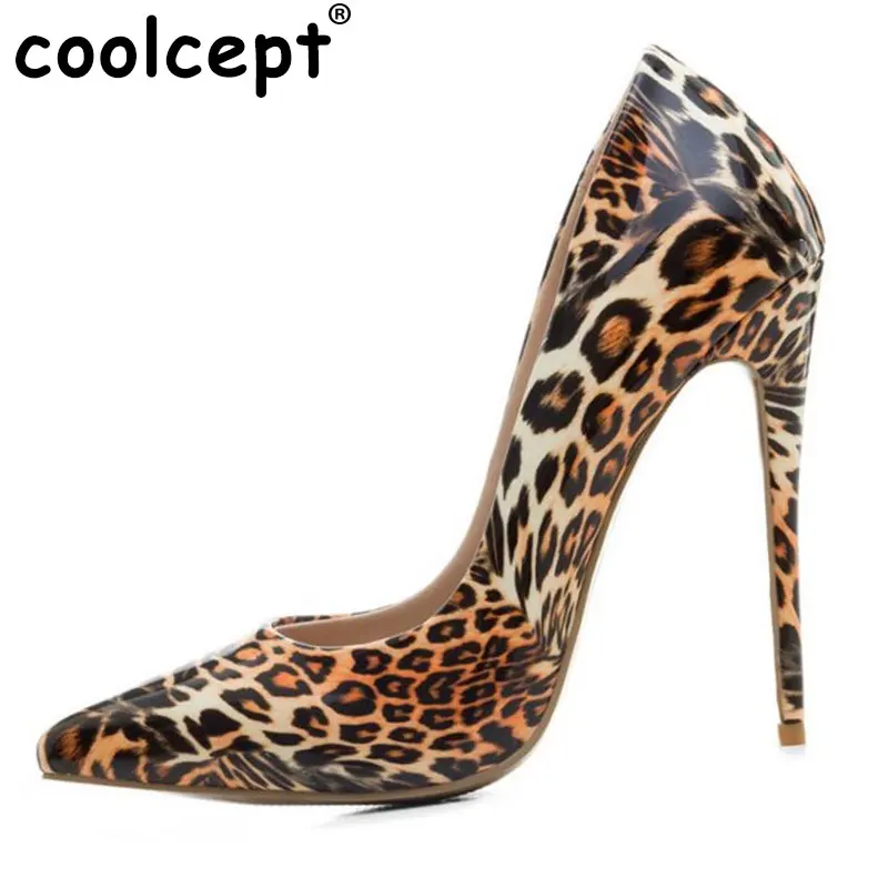 Coolcept Size 33-43 Sexy Lady High Heel Shoes Women Leapord Pointed Toe Patent Leather Thin Heel Pumps Party Club Women Footwear
Coolcept Size 33-43 Sexy Lady High Heel Shoes Women Leapord Pointed Toe Patent Leather Thin Heel Pumps Party Club Women Footwear