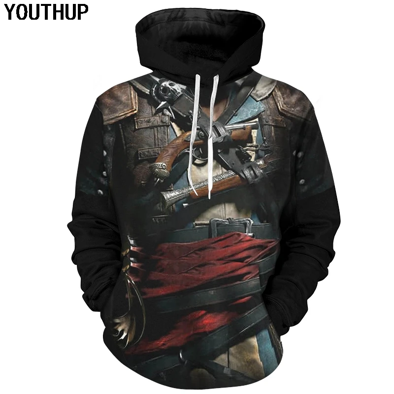 YOUTHUP Spring/Autumn Male 3d Hoodies Assassin Armor 3D Print Hoodies Cool Cosplay Hooded Sweatshirts Men 3d Pullover Streetwear
YOUTHUP Spring/Autumn Male 3d Hoodies Assassin Armor 3D Print Hoodies Cool Cosplay Hooded Sweatshirts Men 3d Pullover Streetwear