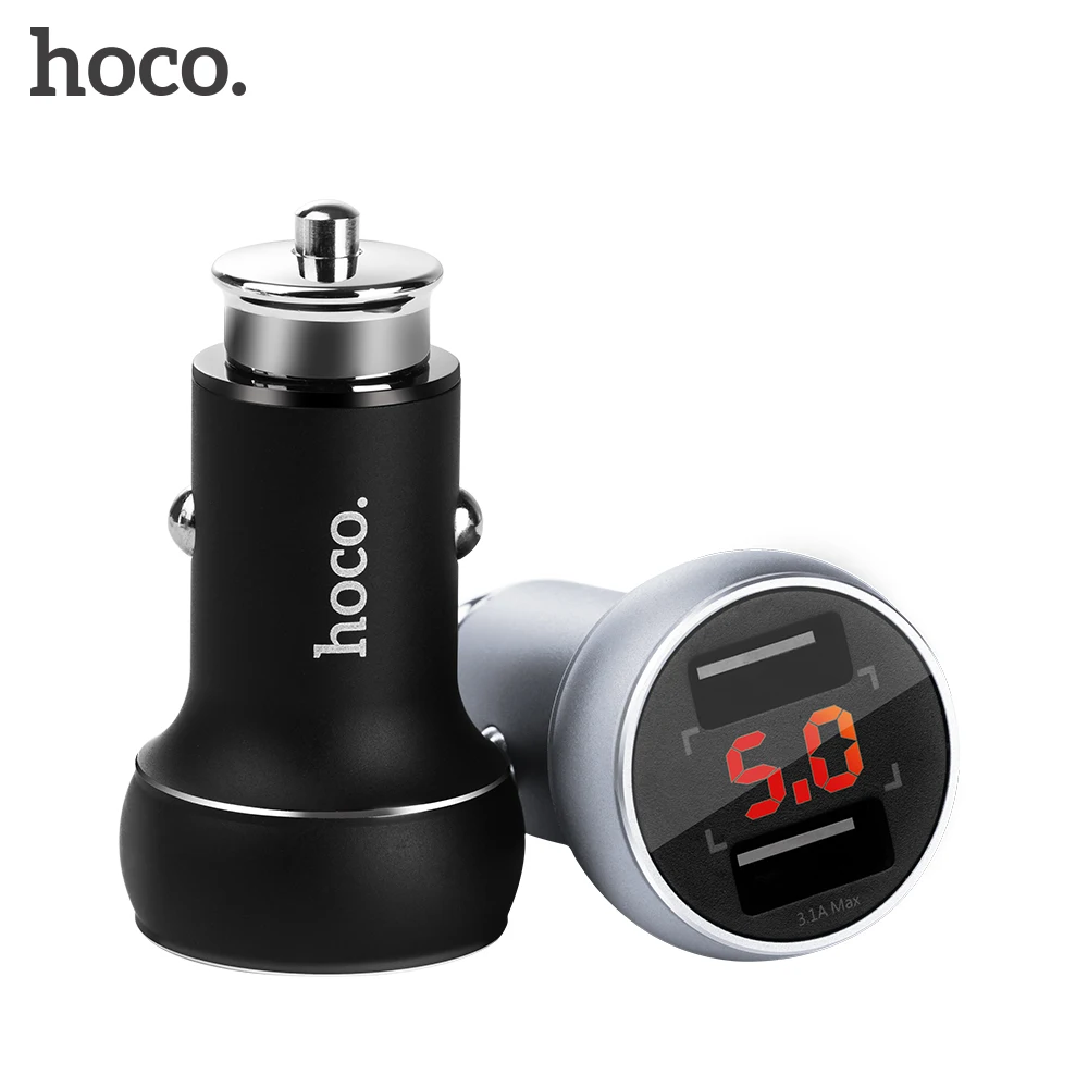 HOCO New Dual USB Car Charger Digital LED Display 5V 3.1A Metal Fast Charging Voltage Monitoring for iphone X for Samsung Xiaomi
HOCO New Dual USB Car Charger Digital LED Display 5V 3.1A Metal Fast Charging Voltage Monitoring for iphone X for Samsung Xiaomi