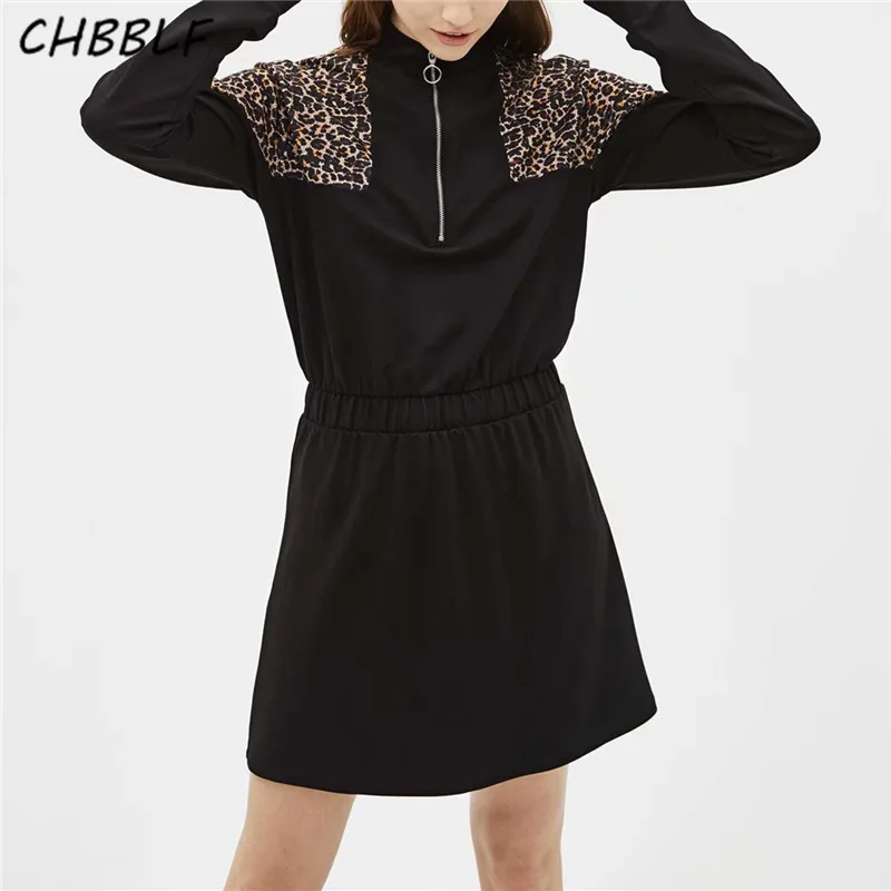 CHBBLF women leopard print patchwork mini dress animal pattern long sleeve female casual dresses vestidos C8761
CHBBLF women leopard print patchwork mini dress animal pattern long sleeve female casual dresses vestidos C8761