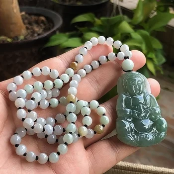 Natural A goods myanmar yu guanyin pendant old pit ice seed oil green bodhisattva male style certificat/
Natural A goods myanmar yu guanyin pendant old pit ice seed oil green bodhisattva male style certificat/