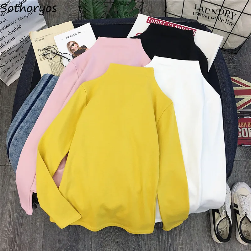 T-shirts Women Korean Version Chic Slim Long Sleeve T-shirt Female Spring 2019 New Students Solid Color Harkjuku Womens Leisure
T-shirts Women Korean Version Chic Slim Long Sleeve T-shirt Female Spring 2019 New Students Solid Color Harkjuku Womens Leisure