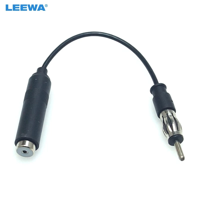 

LEEWA 1PC Auto Car Stereo Audio Radio ISO TO DIN Male Aerial AM/FM Antenna Extension Cable Plug Adapter#6011