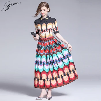 2019 Woman Summer Printed Dress Turn-down Collar Ladies Party Long Dresses Short Sleeve Female A-line Maxi Dresses
2019 Woman Summer Printed Dress Turn-down Collar Ladies Party Long Dresses Short Sleeve Female A-line Maxi Dresses