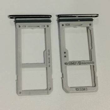 

100Pcs/lot OEM Dual Sim Card Tray and MicroSD Card Slot Holder Frame For Samsung Galaxy S8 G950 S8 Plus G955 Replacement Parts