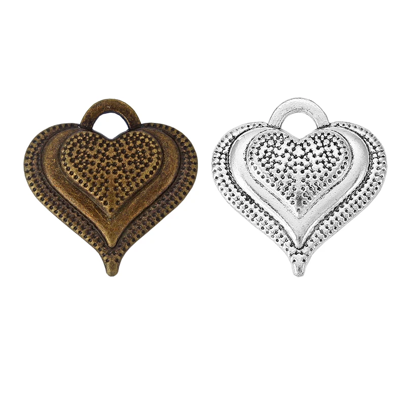 20pcs Antique Silver/Bronze Alloy Hammered Heart Charm Pendant For Neckalce Bracelet Earring Making Finding 38x28mm
20pcs Antique Silver/Bronze Alloy Hammered Heart Charm Pendant For Neckalce Bracelet Earring Making Finding 38x28mm