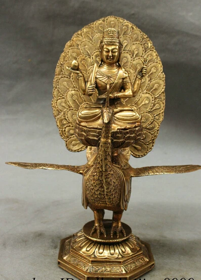 hui88K715<<<12" Tibet Brass Buddhism 4 Arms Chenrezig Buddha Statue Kwan-Yin Ride Peacock
hui88K715<<<12" Tibet Brass Buddhism 4 Arms Chenrezig Buddha Statue Kwan-Yin Ride Peacock