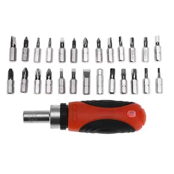27pcs Portable Multifunction Screwdriver Ratchet Set Professional Repair Opening Tool Household Tool Set
27pcs Portable Multifunction Screwdriver Ratchet Set Professional Repair Opening Tool Household Tool Set
