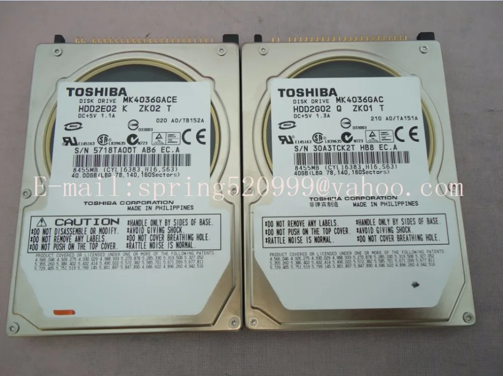 TOSHI MK4036GAC MK4036GACE DISK DRIVE HDD2E02 2G02 DC+5V 1.3A/1.1A 40GB 8455MB FOR mercedes-benz car HDD navigation systems
TOSHI MK4036GAC MK4036GACE DISK DRIVE HDD2E02 2G02 DC+5V 1.3A/1.1A 40GB 8455MB FOR mercedes-benz car HDD navigation systems