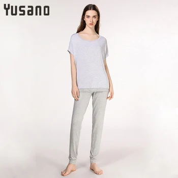 Pajama Set Women Short Sleeve Top Long Pant Autumn Winter Sleepwear Suit Modal Grey Casual Home Clothes Plus Size Pyjama Set
Pajama Set Women Short Sleeve Top Long Pant Autumn Winter Sleepwear Suit Modal Grey Casual Home Clothes Plus Size Pyjama Set