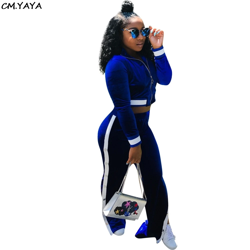 new fashion long sleeve zip jackets side split button straight long pants velvet two pieces women's sets 2 colors suits LM9030
new fashion long sleeve zip jackets side split button straight long pants velvet two pieces women's sets 2 colors suits LM9030