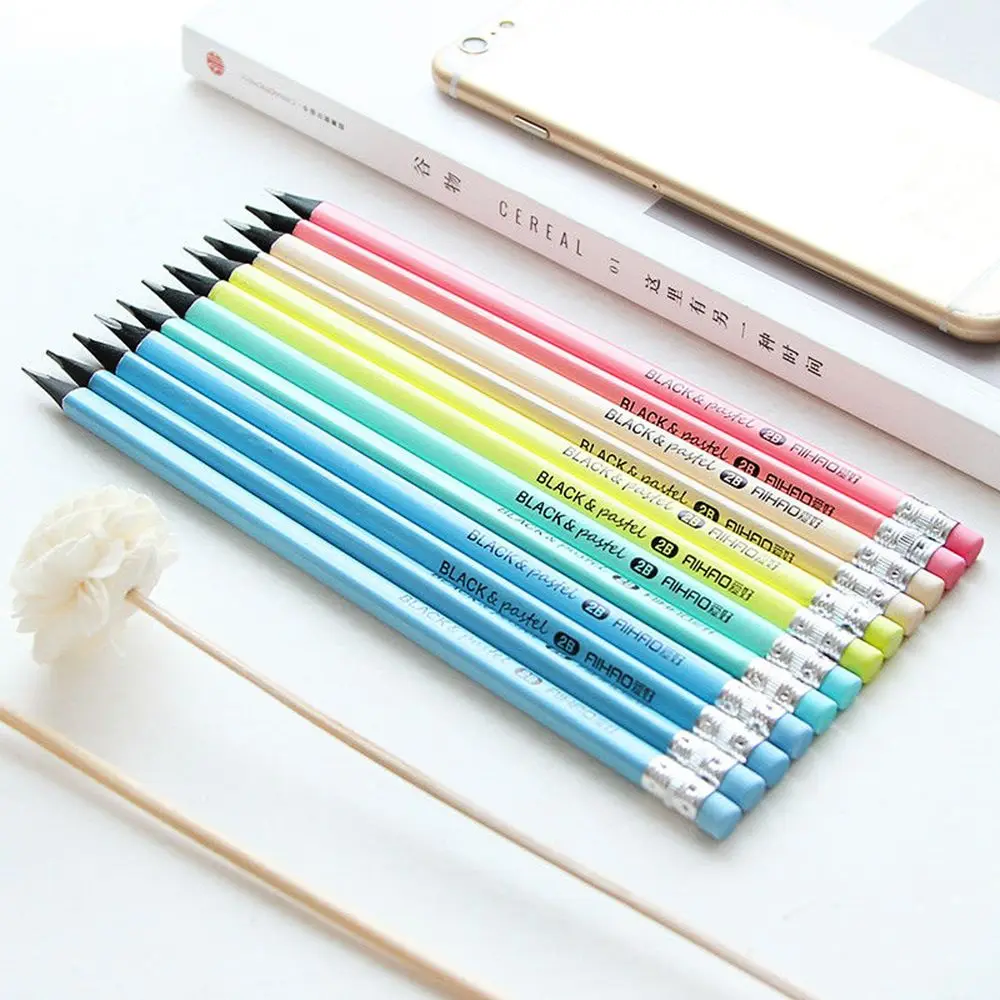 12 pcs/Lot 5 color black & pastel pencil Wood Standard 2B Macaron pencils for drawing Stationery Office school supplies
12 pcs/Lot 5 color black & pastel pencil Wood Standard 2B Macaron pencils for drawing Stationery Office school supplies