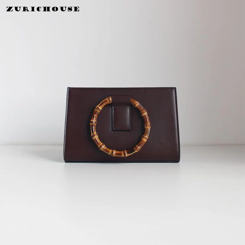 Unua amo Retro Ladies Handbags Bamboo Bandle Real Leather Bag Bucket Clutch Purse Shoulder Messenger Bags Women
Unua amo Retro Ladies Handbags Bamboo Bandle Real Leather Bag Bucket Clutch Purse Shoulder Messenger Bags Women