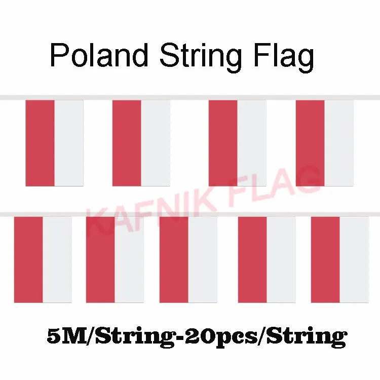 KAFNIK,5 meters 20 faces 14*21CM Poland String Flag Banner Bar For Party Decoration/World Event Carnival Decor
KAFNIK,5 meters 20 faces 14*21CM Poland String Flag Banner Bar For Party Decoration/World Event Carnival Decor
