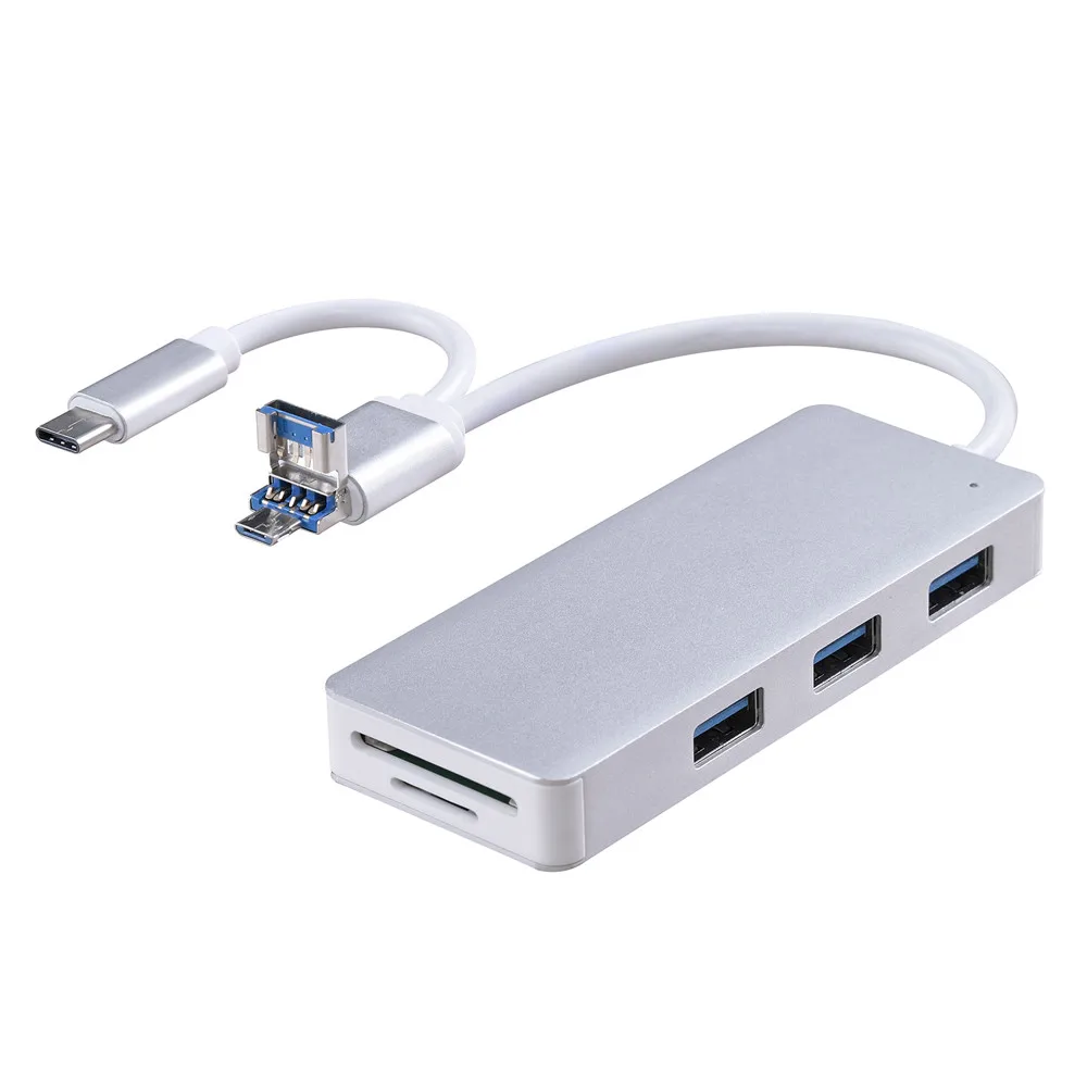 CARPRIE USB Hub USB 3.1 Type-C/ Micro / USB 3.0 Hub Combo 3 Ports Card Reader High Speed USB Splitter SD/TF Card Reader
CARPRIE USB Hub USB 3.1 Type-C/ Micro / USB 3.0 Hub Combo 3 Ports Card Reader High Speed USB Splitter SD/TF Card Reader
