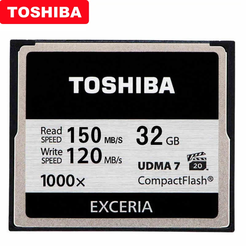

Original TOSHIBA EXCERIA Compactflash Memory Card 32GB Read Speed Up to 150MB/s UDMA7 1000X CF cards for 4K and Full HD video