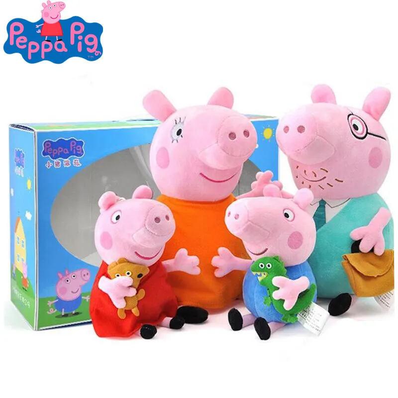 4Pcs/set Peppa Pig 19/30cm Original Animal Stuffed Plush Toys Action Figure Model Dolls Pink Pig Family Party For Children Gift
4Pcs/set Peppa Pig 19/30cm Original Animal Stuffed Plush Toys Action Figure Model Dolls Pink Pig Family Party For Children Gift