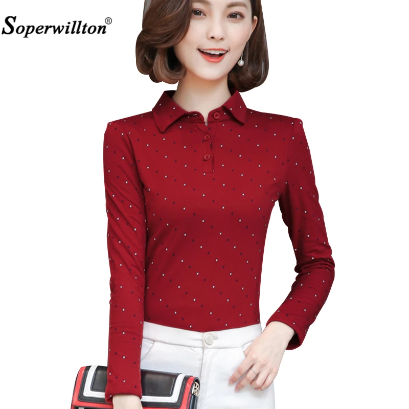 Plus Size S-3XL 100% Cotton Polka Dot Polo Shirt Women 2019 Femininas Shirt Spring Autumn Long Sleeve Femme Women's Polos Top
Plus Size S-3XL 100% Cotton Polka Dot Polo Shirt Women 2019 Femininas Shirt Spring Autumn Long Sleeve Femme Women's Polos Top