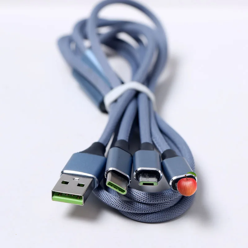 New Weaving Fabric Three In One Charge Cable for Digital Cables Micro USB/Type-C Multi-function Charger Line 1.2m/2m Drop-ship
New Weaving Fabric Three In One Charge Cable for Digital Cables Micro USB/Type-C Multi-function Charger Line 1.2m/2m Drop-ship