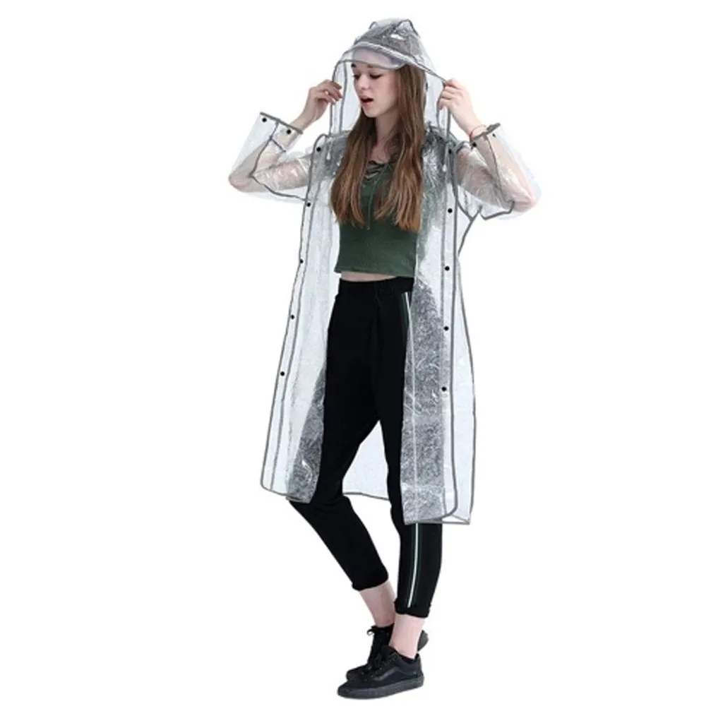 Women Men Reflective Lightweight Transparent Hooded Raincoat EVA Waterproof Raincoat Fashion Reusable Rain Poncho For Adults New
Women Men Reflective Lightweight Transparent Hooded Raincoat EVA Waterproof Raincoat Fashion Reusable Rain Poncho For Adults New