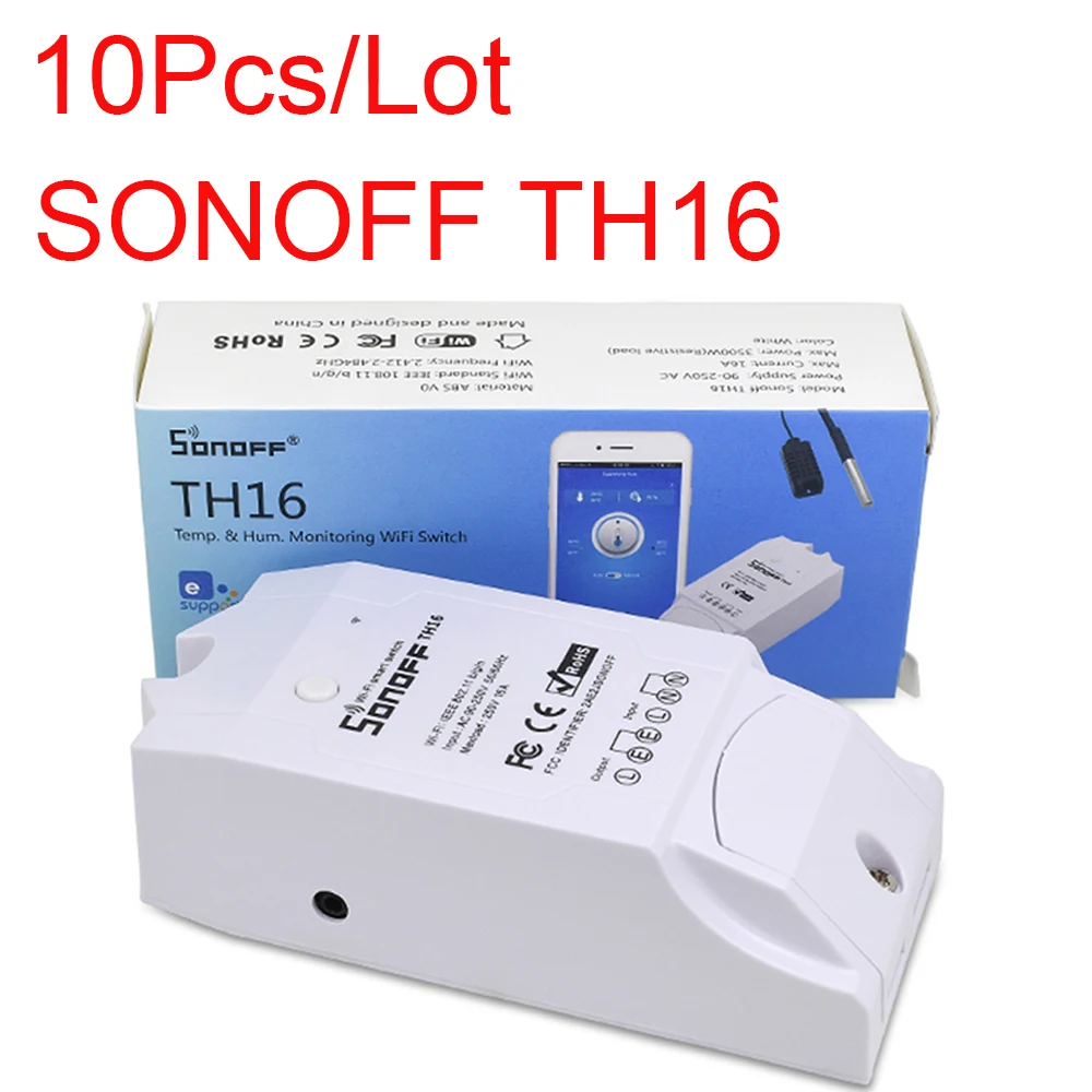 10PCS SONOFF TH16 Humidity Sensor Switch Wireless Probe Temperature Monitor Monitoring Wifi Smart Home Remote Controller
10PCS SONOFF TH16 Humidity Sensor Switch Wireless Probe Temperature Monitor Monitoring Wifi Smart Home Remote Controller