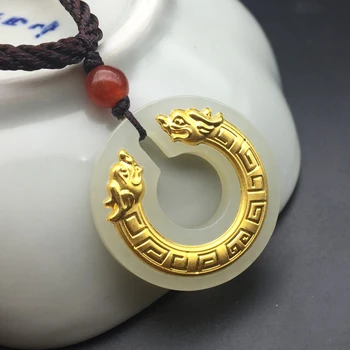 Hetian jade jade pendant buckle Yuqing dragon Zodiac dragon jade pendant necklace and buckle
Hetian jade jade pendant buckle Yuqing dragon Zodiac dragon jade pendant necklace and buckle