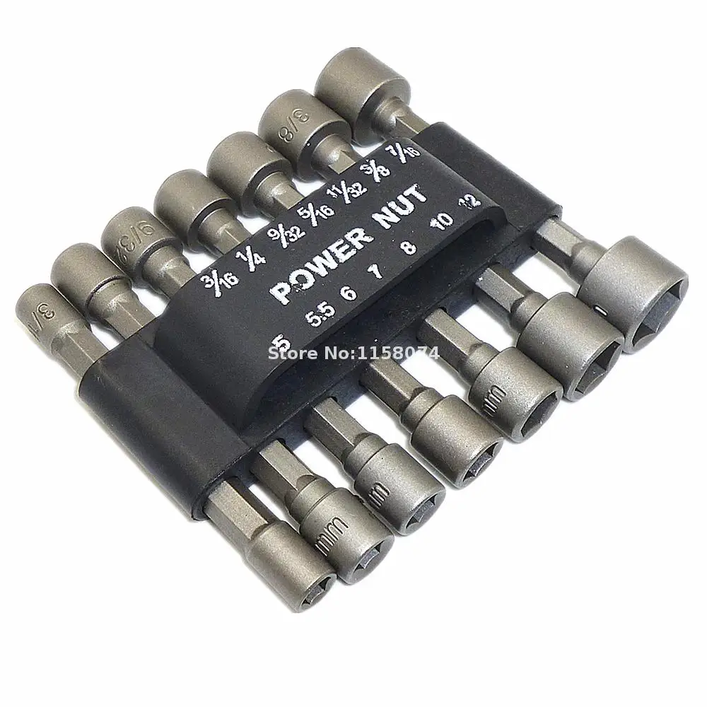 14pcs Power Nut Driver Drill Bit Set 1/4'' Hex Shank Metric & SAE Standard Socket Wrench For Power Drills And Impact Drivers
14pcs Power Nut Driver Drill Bit Set 1/4'' Hex Shank Metric & SAE Standard Socket Wrench For Power Drills And Impact Drivers