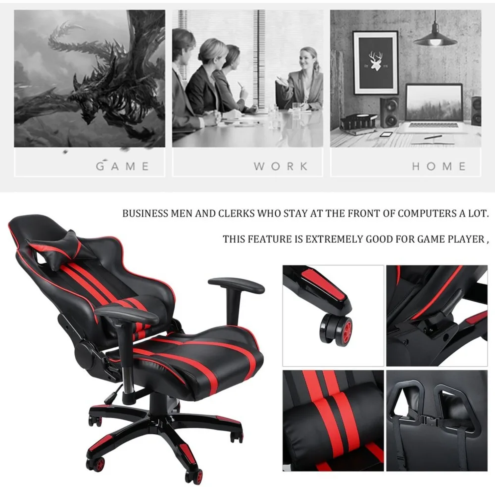 Newest 360 Degree Swivel Streamlined Leather Office Chair High Back Lift Racing Chair Adjustable Home College Dorms Furniture
Newest 360 Degree Swivel Streamlined Leather Office Chair High Back Lift Racing Chair Adjustable Home College Dorms Furniture