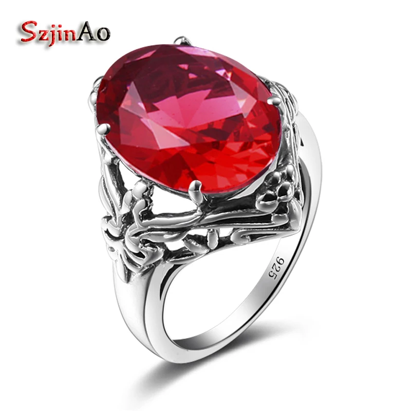 Szjinao Hollow Out Red Ruby 925 Sterling Silver Ring Restoring Ancient Ways Female Ring Fashion And Personality Fine Jewelry
Szjinao Hollow Out Red Ruby 925 Sterling Silver Ring Restoring Ancient Ways Female Ring Fashion And Personality Fine Jewelry