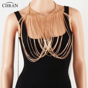 Chran Women Lady Punk Tassel Choker Shoulder Necklace Jewellery Beach Chain Crop Top Wear Harness Bikini WearJewelry DDBJ2012
Chran Women Lady Punk Tassel Choker Shoulder Necklace Jewellery Beach Chain Crop Top Wear Harness Bikini WearJewelry DDBJ2012