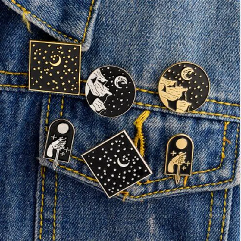 WKOUD Night sky Mountain Moon Star Enamel pins Backpack Bag Hat Leather Jackets Fashion Accessory Mountain jewelry
WKOUD Night sky Mountain Moon Star Enamel pins Backpack Bag Hat Leather Jackets Fashion Accessory Mountain jewelry