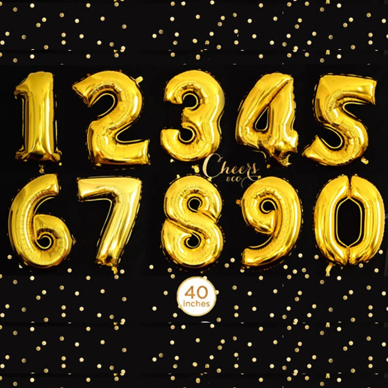40 inches Number Foil Balloons Wedding Decorations Birthday balloons Party Heart Digit Inflatable Helium Balloons party Supplies
40 inches Number Foil Balloons Wedding Decorations Birthday balloons Party Heart Digit Inflatable Helium Balloons party Supplies