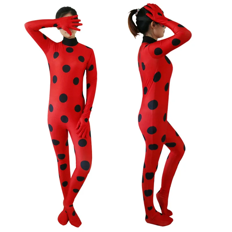 Miraculous Ladybug Cosplay Halloween Costumes O-Neck Adult Children Jumpsuit Ladybugs Unisex Red Leotards With Bags Eye Masks
Miraculous Ladybug Cosplay Halloween Costumes O-Neck Adult Children Jumpsuit Ladybugs Unisex Red Leotards With Bags Eye Masks