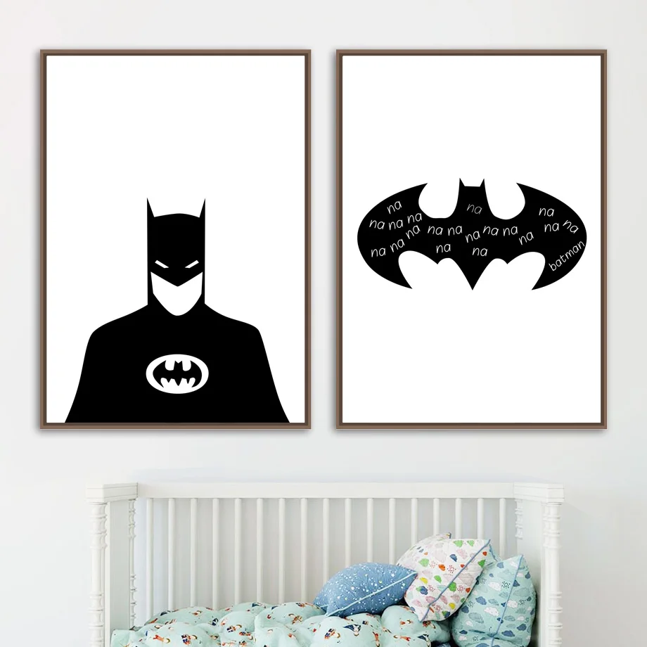 Black White Superhero Batman Nordic Posters And Prints Wall Art Canvas Painting Cartoon Wall Pictures Kids Room Bedroom Decor
Black White Superhero Batman Nordic Posters And Prints Wall Art Canvas Painting Cartoon Wall Pictures Kids Room Bedroom Decor