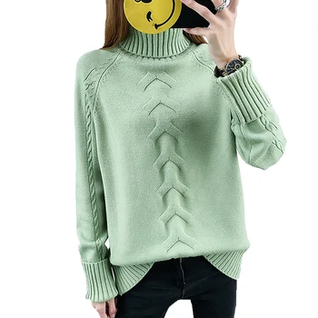 Short Solid Color Long sleeves High-Necked Collar sweater 2018 Autumn Winter New Fashion Women Loose Warm Knitted Sweater YP0769
Short Solid Color Long sleeves High-Necked Collar sweater 2018 Autumn Winter New Fashion Women Loose Warm Knitted Sweater YP0769