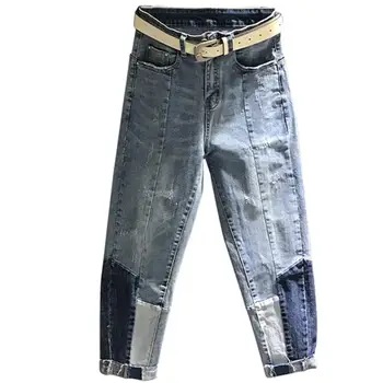 plus size 26-31!2020 spring autumn new fashion contrast color patchwork women jeans loose harem pants ankle length 
plus size 26-31!2020 spring autumn new fashion contrast color patchwork women jeans loose harem pants ankle length