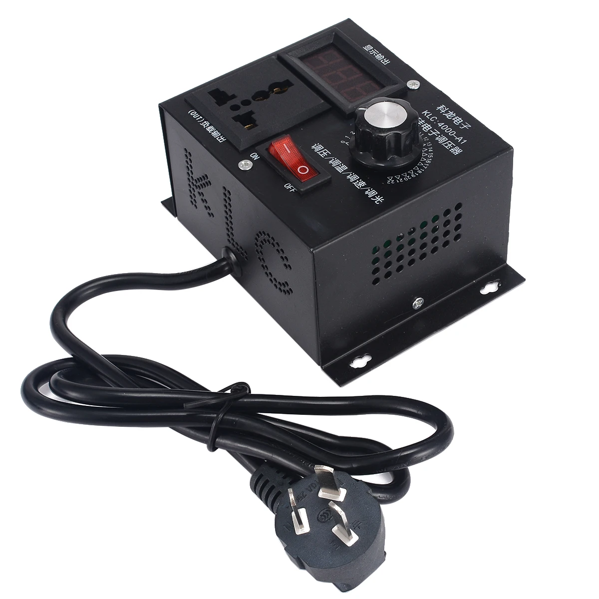 Variable Voltage Controller Black v220V 4000W Variable Voltage Controller For Fan Speed Motor Control Dimmer