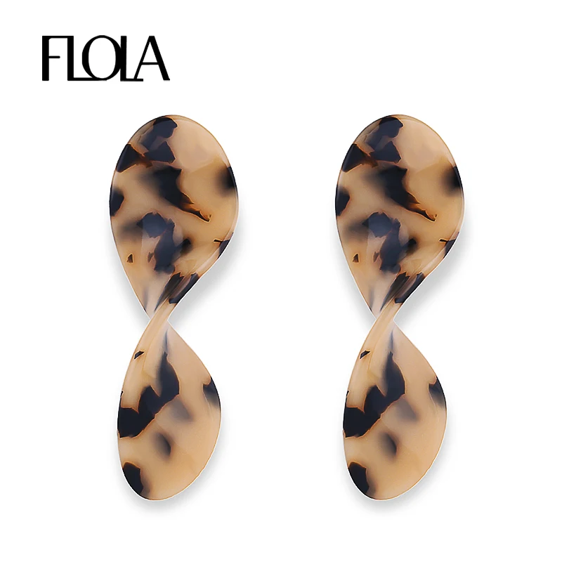FLOLA 2019 Za Leopard Spiral Earrings for Woman Animal Print Geometric Acrylic Drop Earring pendientes Punk Big Oorbellen ersn64
FLOLA 2019 Za Leopard Spiral Earrings for Woman Animal Print Geometric Acrylic Drop Earring pendientes Punk Big Oorbellen ersn64