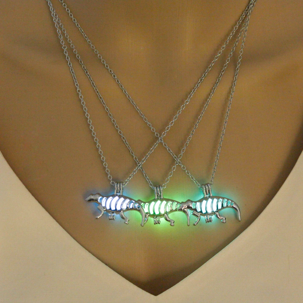New Fashion Glow in the Dark Pendant Necklace Women Dinosaur Glowing Silver Necklaces Luminous Stone Necklace Bijoux
New Fashion Glow in the Dark Pendant Necklace Women Dinosaur Glowing Silver Necklaces Luminous Stone Necklace Bijoux