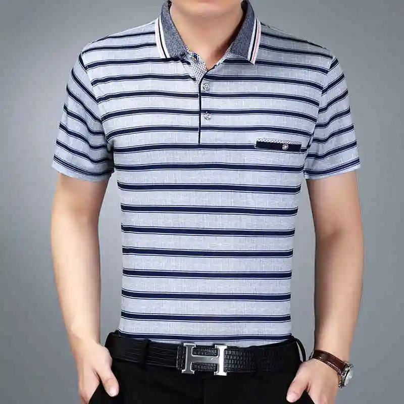 Thoshine Brand Summer Men Striped Polo Shirt 97% Viscose Male Fashion Pockets Polo Shirts Tees Turn-Down Collar Tops Plus Size
Thoshine Brand Summer Men Striped Polo Shirt 97% Viscose Male Fashion Pockets Polo Shirts Tees Turn-Down Collar Tops Plus Size