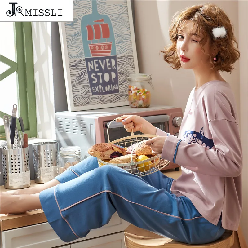 JRMISSLI Winter Clothes Pyjamas Femme Cotton Women Pajamas Sets Ladies Nightwear Fish Print Pijama Mujer Long Sleeve Sleepwear
JRMISSLI Winter Clothes Pyjamas Femme Cotton Women Pajamas Sets Ladies Nightwear Fish Print Pijama Mujer Long Sleeve Sleepwear