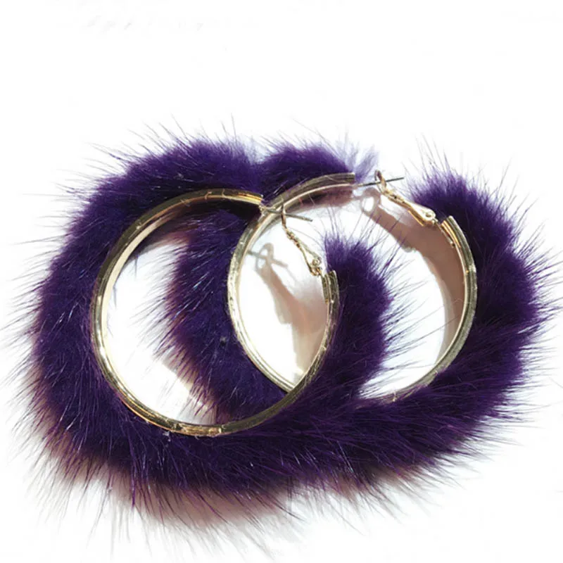 UALGL Fashion Round Shape Real Mink Jewelry Winter Big Fur Earrings For Women Party Clothing Accessories Pendientes De Invierno
UALGL Fashion Round Shape Real Mink Jewelry Winter Big Fur Earrings For Women Party Clothing Accessories Pendientes De Invierno