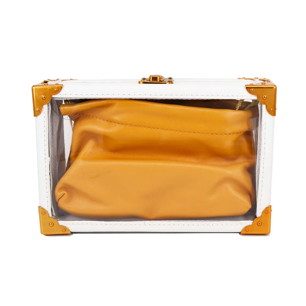 Black Transparent Strap Pu Women Handbags Party Clutch Bag Mini Tote Shoulder Bag Box Shape Ladies Crossbody Bags
Black Transparent Strap Pu Women Handbags Party Clutch Bag Mini Tote Shoulder Bag Box Shape Ladies Crossbody Bags