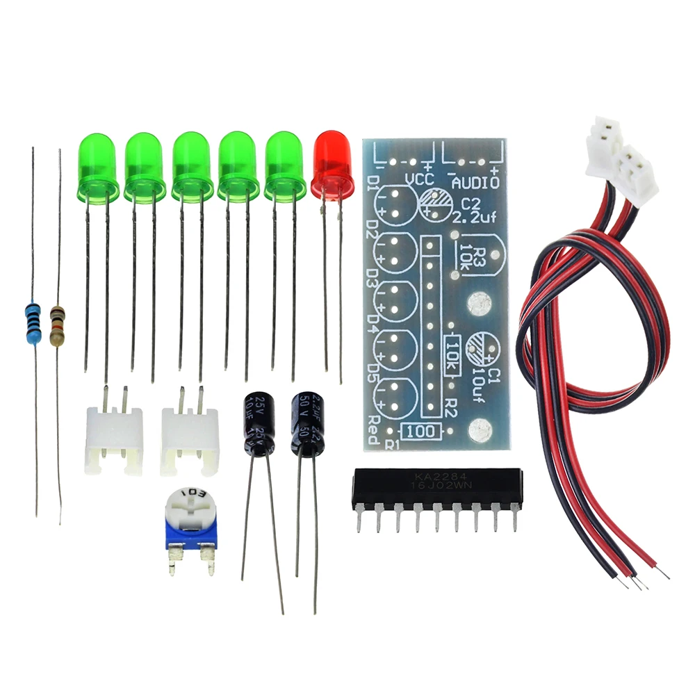 Electronic DIY Kit KA2284 DIY KIT Audio Level Indicator Suite Trousse Parts 5mm RED Green LED Level Indicating 3.5-12V
Electronic DIY Kit KA2284 DIY KIT Audio Level Indicator Suite Trousse Parts 5mm RED Green LED Level Indicating 3.5-12V