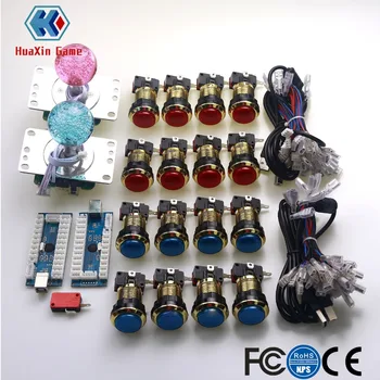 2 Player Arcade DIY Kit USB Encoder to PC 5V LED Joystick + Gilded LED Lamp Lights Push Buttons for JAMMA Mame KOF Raspberry Pi
2 Player Arcade DIY Kit USB Encoder to PC 5V LED Joystick + Gilded LED Lamp Lights Push Buttons for JAMMA Mame KOF Raspberry Pi