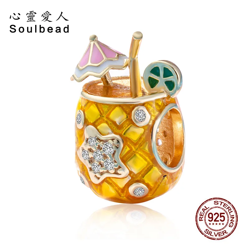 Soulbead Tropical Drink Charm 925 Sterling Silver Gold Enamel Beads Fit Pandora Charms Silver 925 Original Beads
Soulbead Tropical Drink Charm 925 Sterling Silver Gold Enamel Beads Fit Pandora Charms Silver 925 Original Beads
